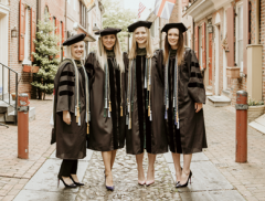 Group in graduation gowns