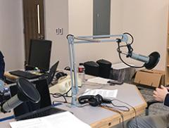 Radio show studio discussion