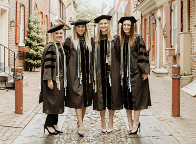 Group in graduation gowns