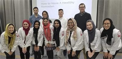 Student group at St. John’s Healthy Ramadan event