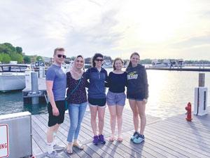 ASP group on boat dock